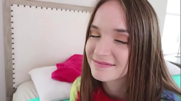 Hazel Moore Cute Brunette Stepsis Jerks Off Stepbro's Big Dick